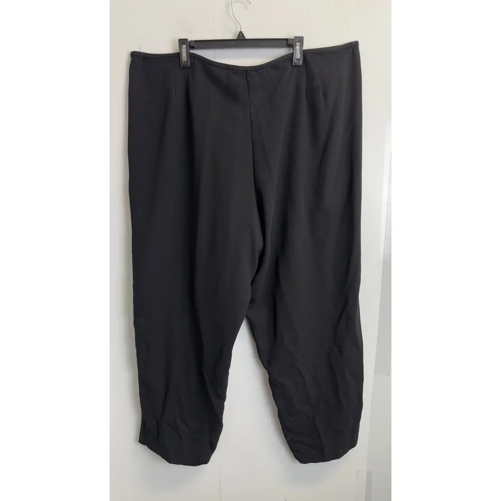 Positive Attitude 3 Piece Pant Suit Set Black Gold Blazer‎ Trousers Top Size 26W